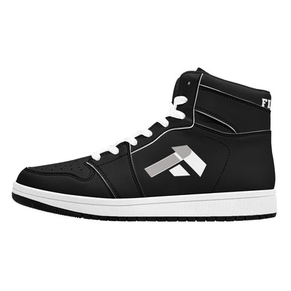 Mens High Top Leather Sneakers