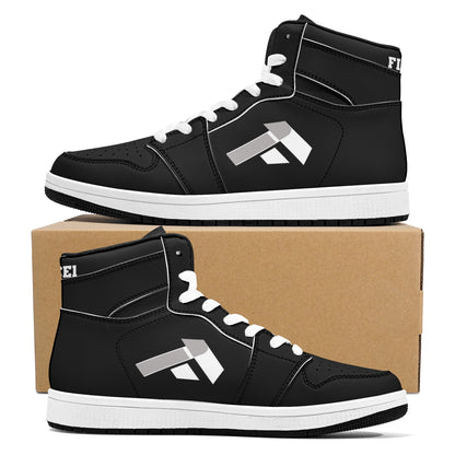 Mens High Top Leather Sneakers