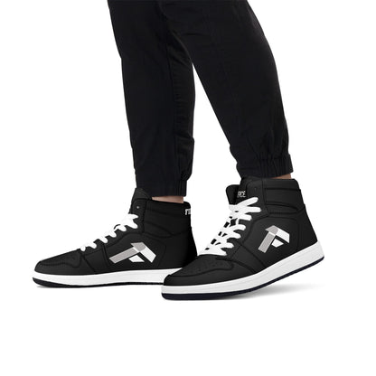 Mens High Top Leather Sneakers