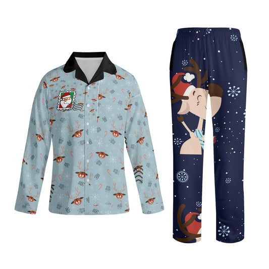 Essentials Print Long-Sleeve Pajama Set