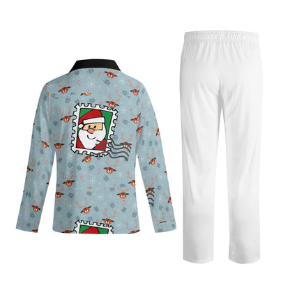 Essentials Print Long-Sleeve Pajama Set