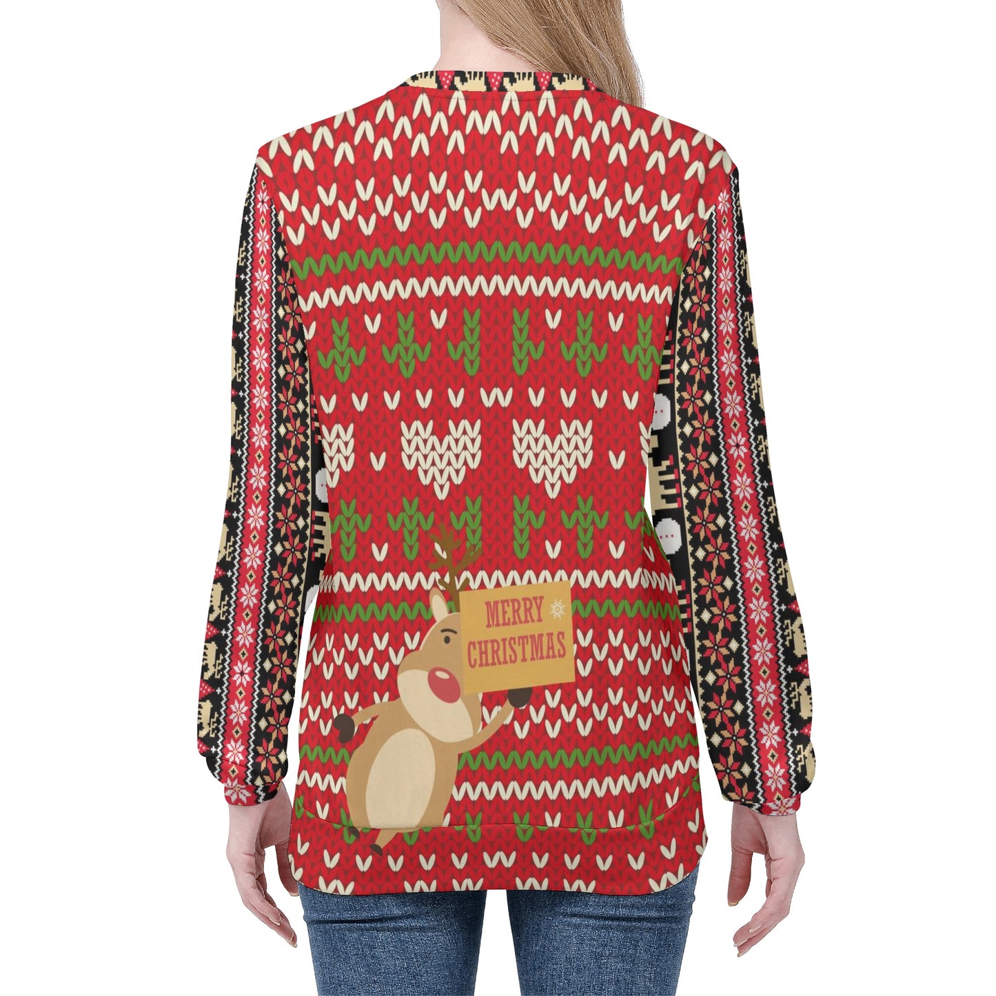 Womens All Over Print Ugly Sweater St.Castle