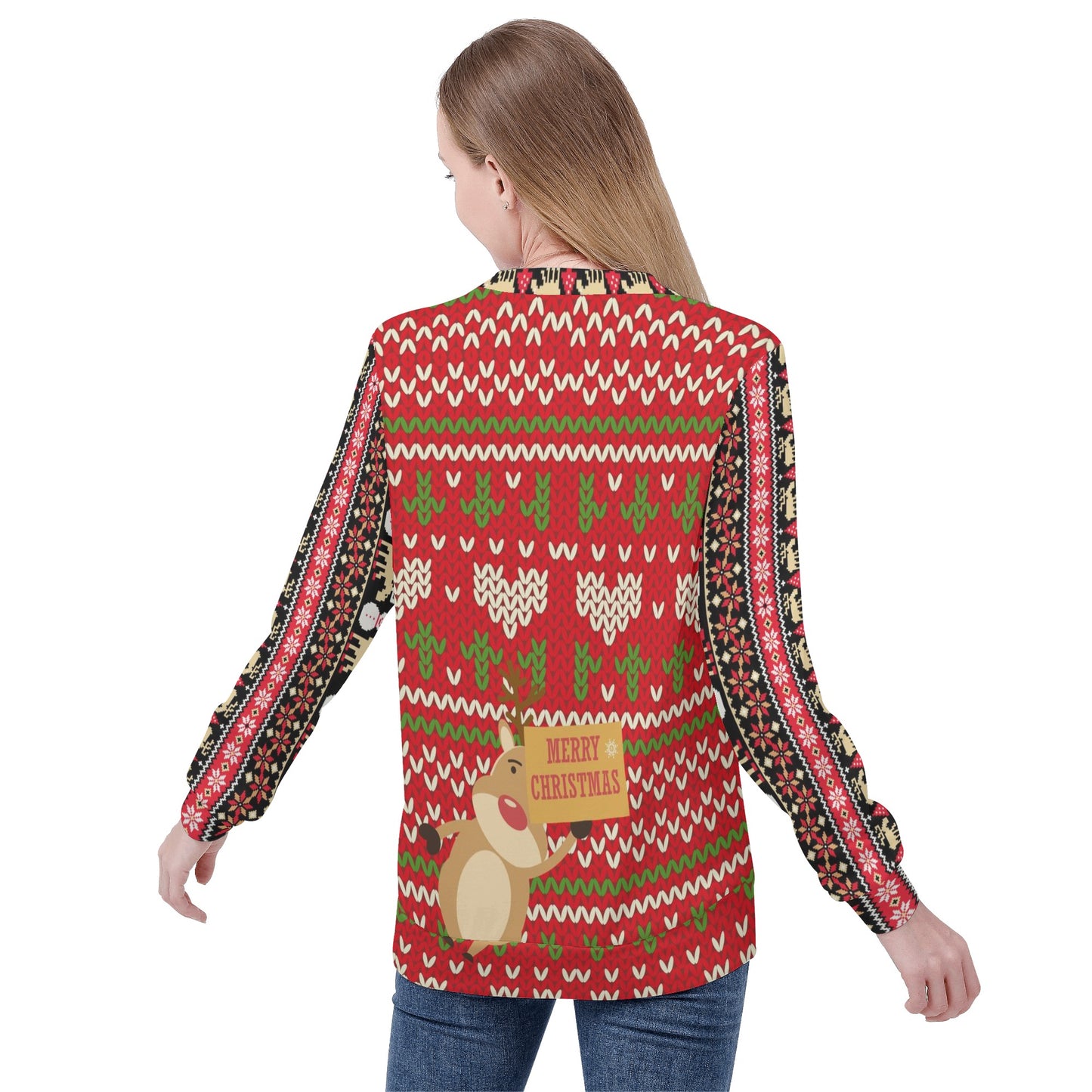 Womens All Over Print Ugly Sweater St.Castle