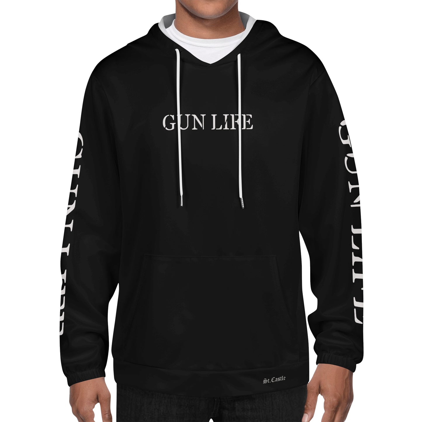 Mens Lightweight  GUN LIFE Hoodie Sweatshirt