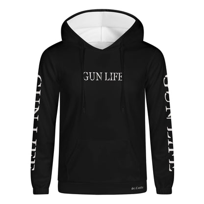 Mens Lightweight  GUN LIFE Hoodie Sweatshirt