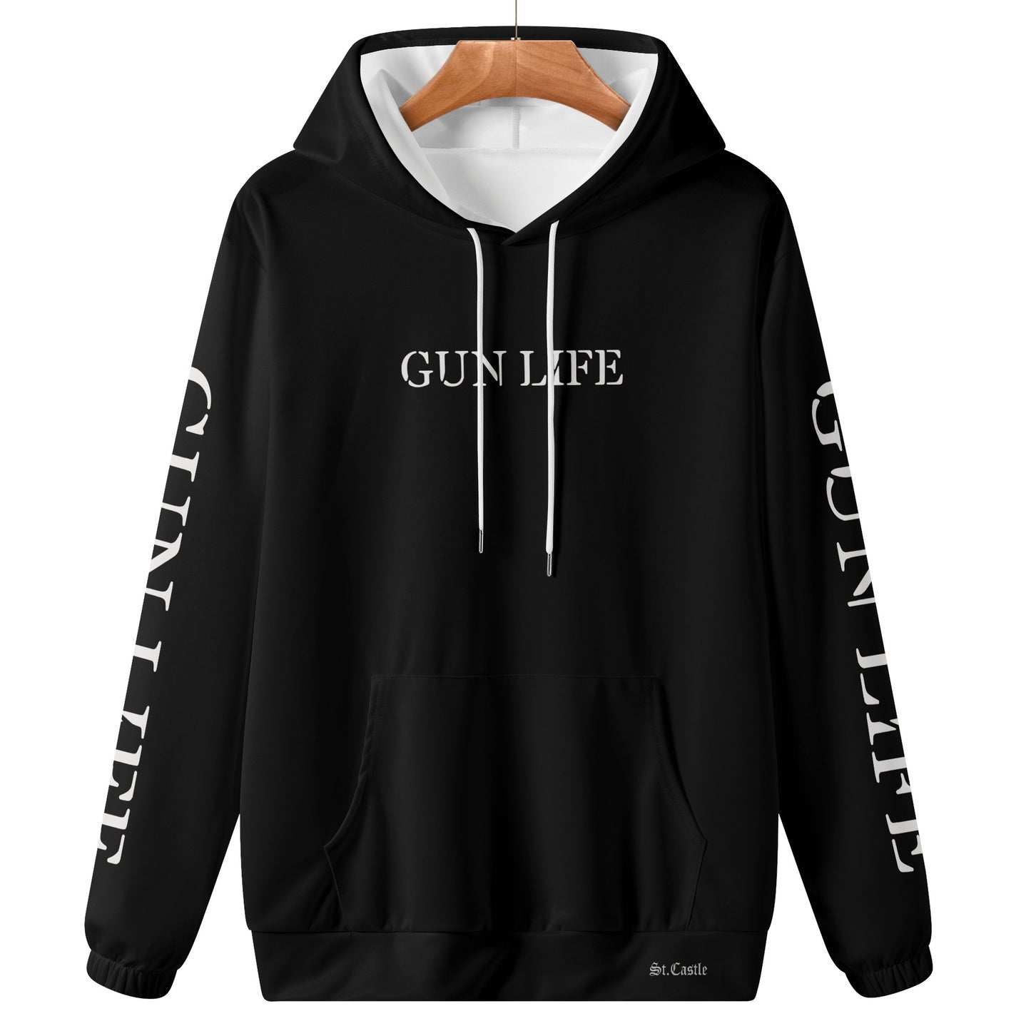 Mens Lightweight  GUN LIFE Hoodie Sweatshirt