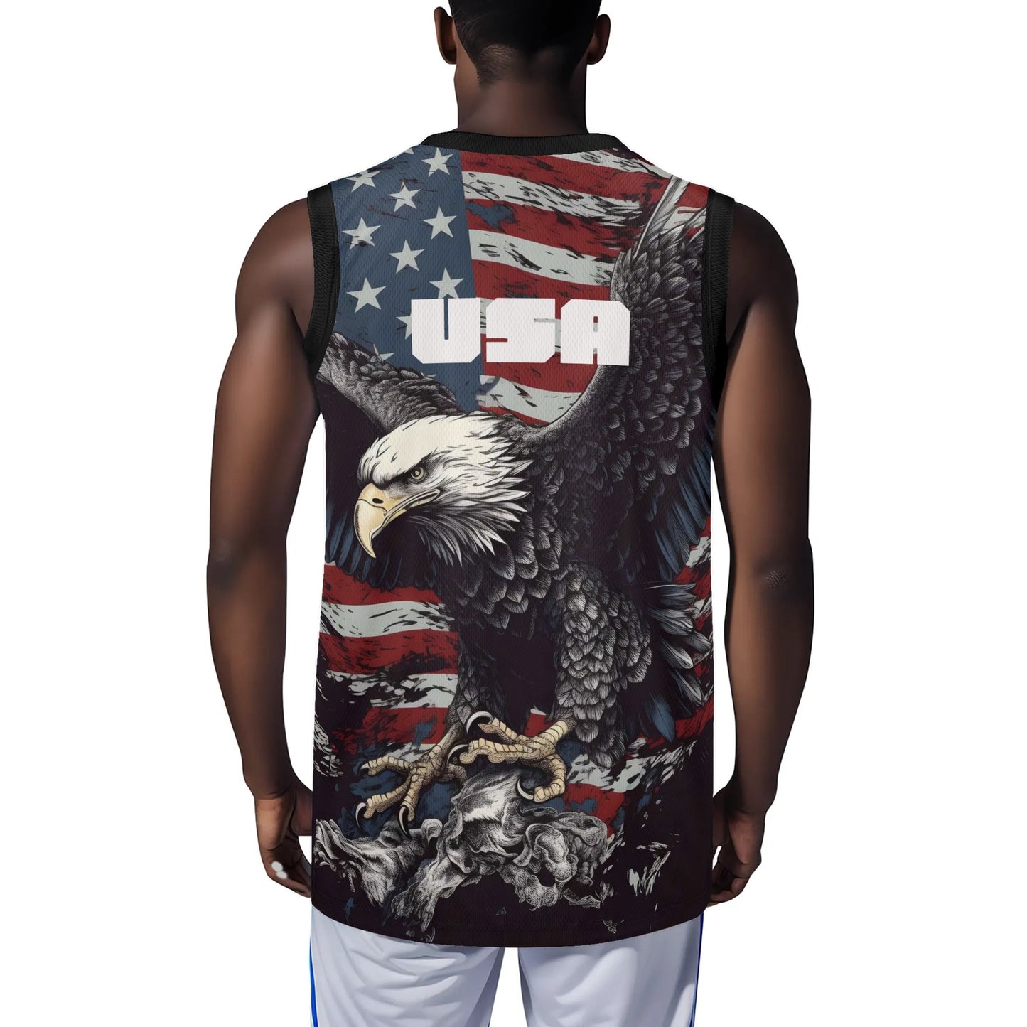 Mens Print Basketball Jersey Tank Top