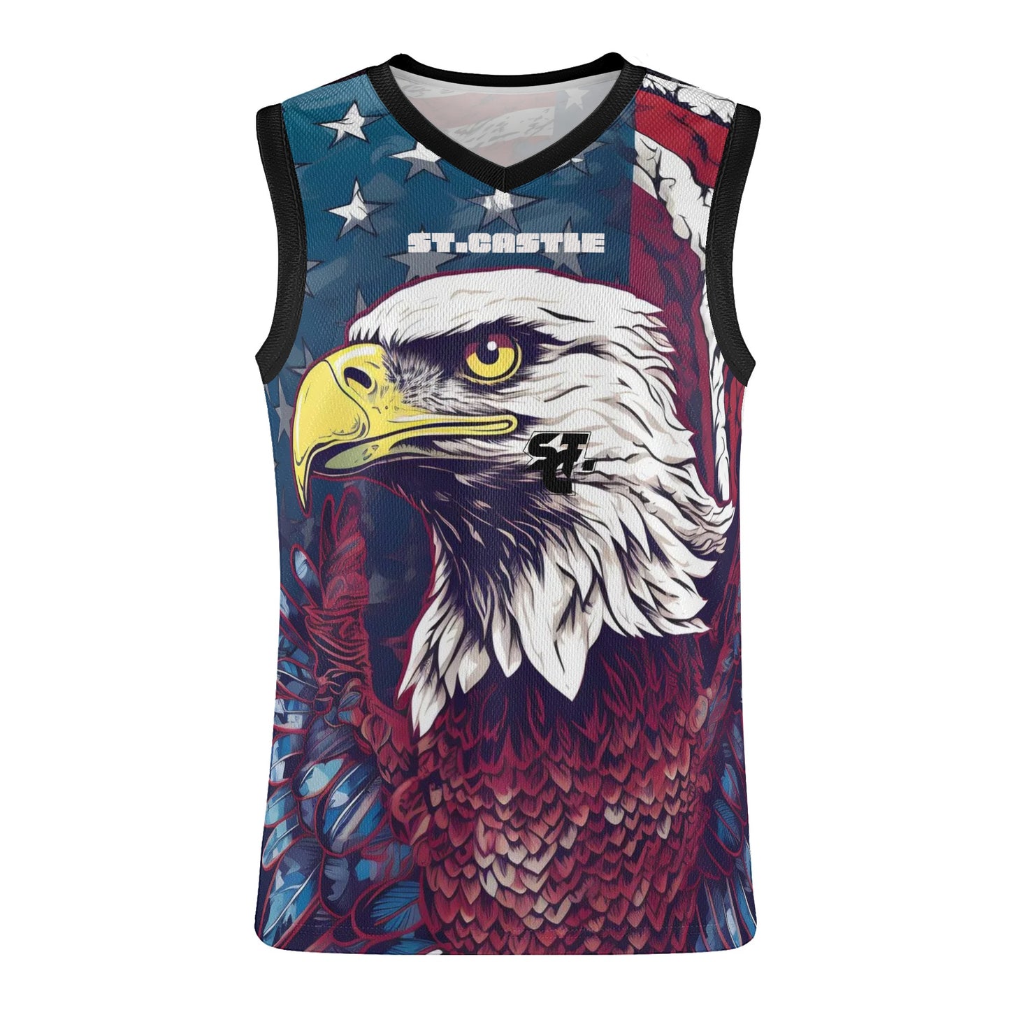 Mens Print Basketball Jersey Tank Top