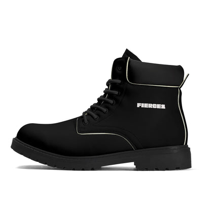 Mens Upgraded Black Outsole Leather All Season Boots