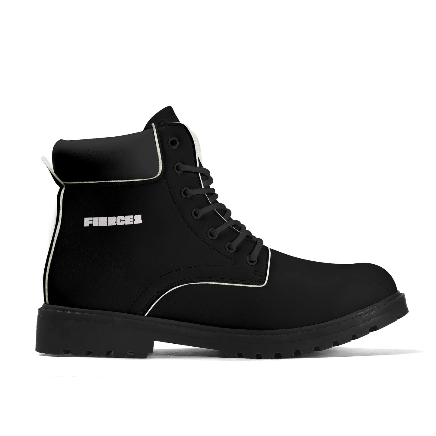 Mens Upgraded Black Outsole Leather All Season Boots