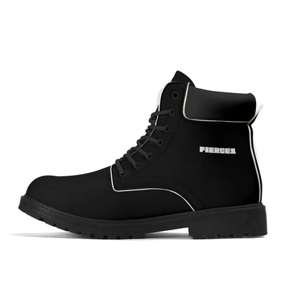 Mens Upgraded Black Outsole Leather All Season Boots