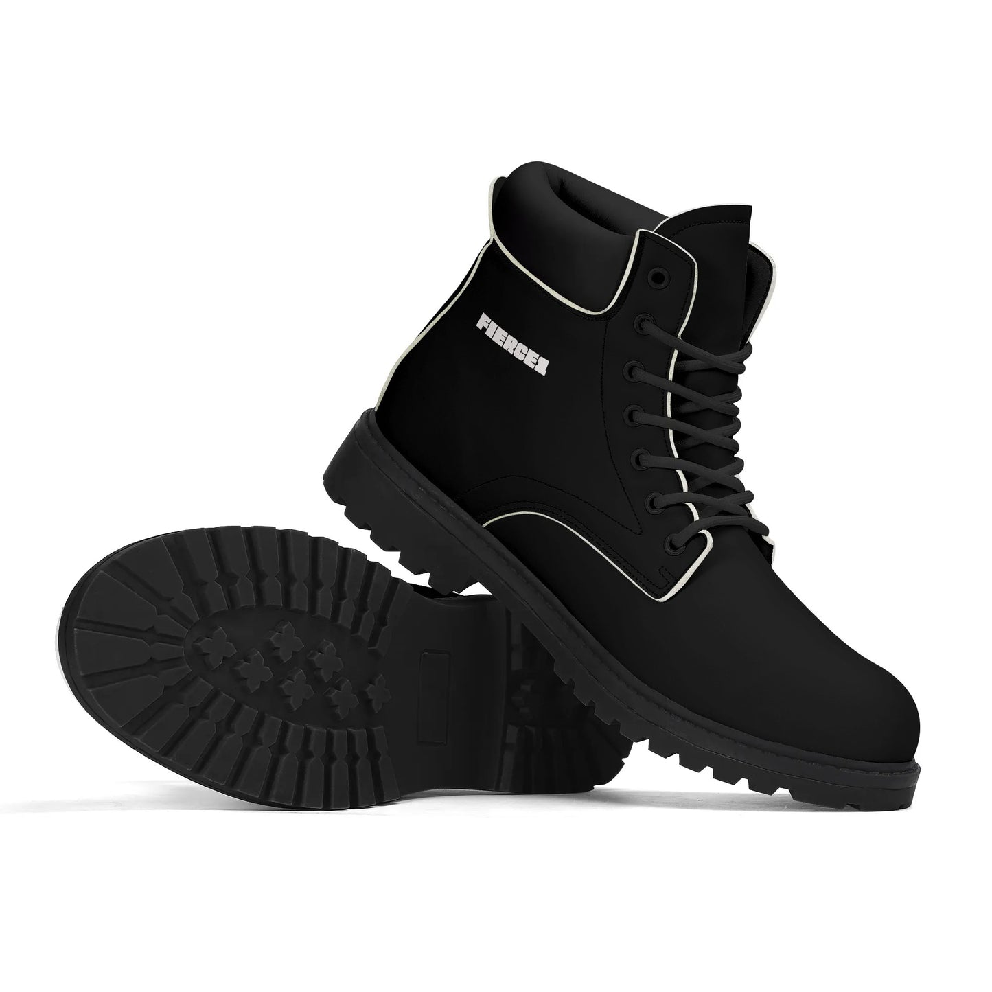 Mens Upgraded Black Outsole Leather All Season Boots