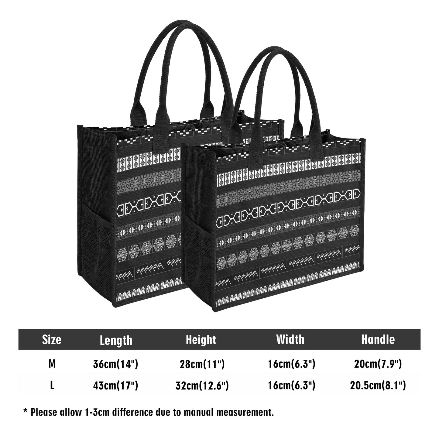 Premium All-Over Print Canvas Tote Bag（3 layers）