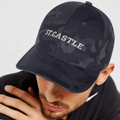 Embroidered Name/Texts Sports Camo Peaked Caps