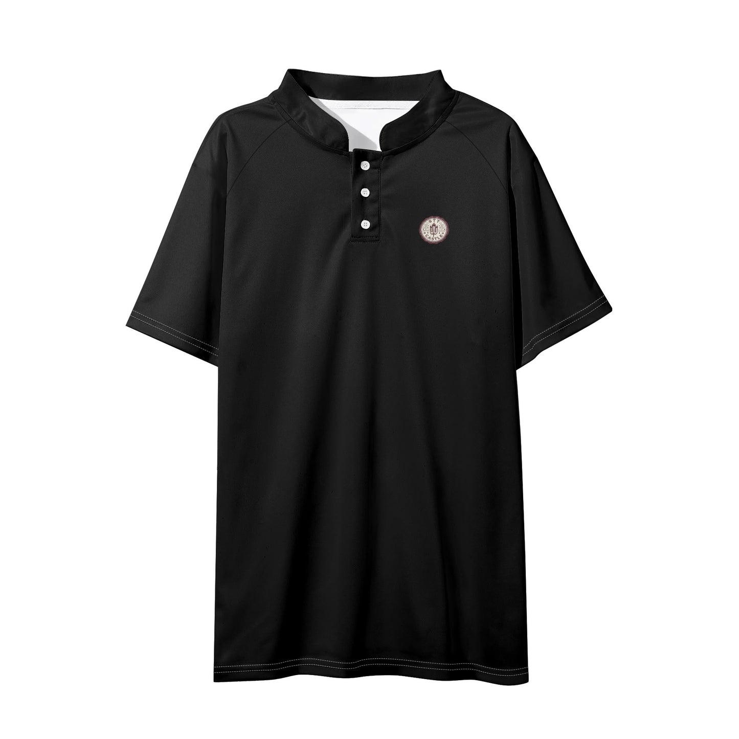 Mens Button Up Short Sleeve Golf Tennis T-Shirts Casual Business Polo Shirts