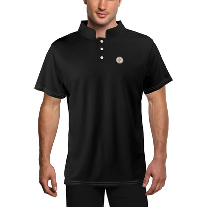 Mens Button Up Short Sleeve Golf Tennis T-Shirts Casual Business Polo Shirts