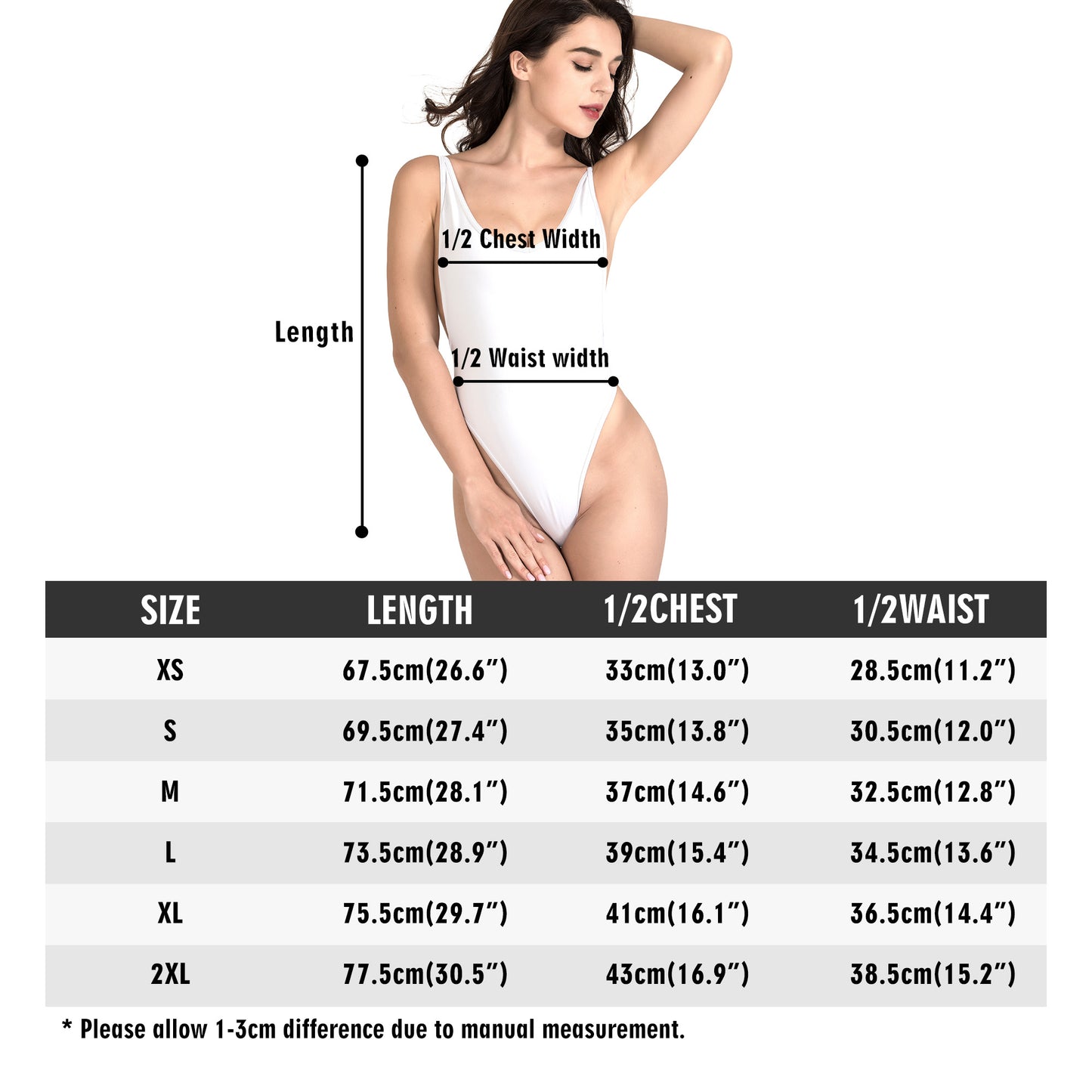 Women’s One Piece High Cut Swimsuit St.Castle