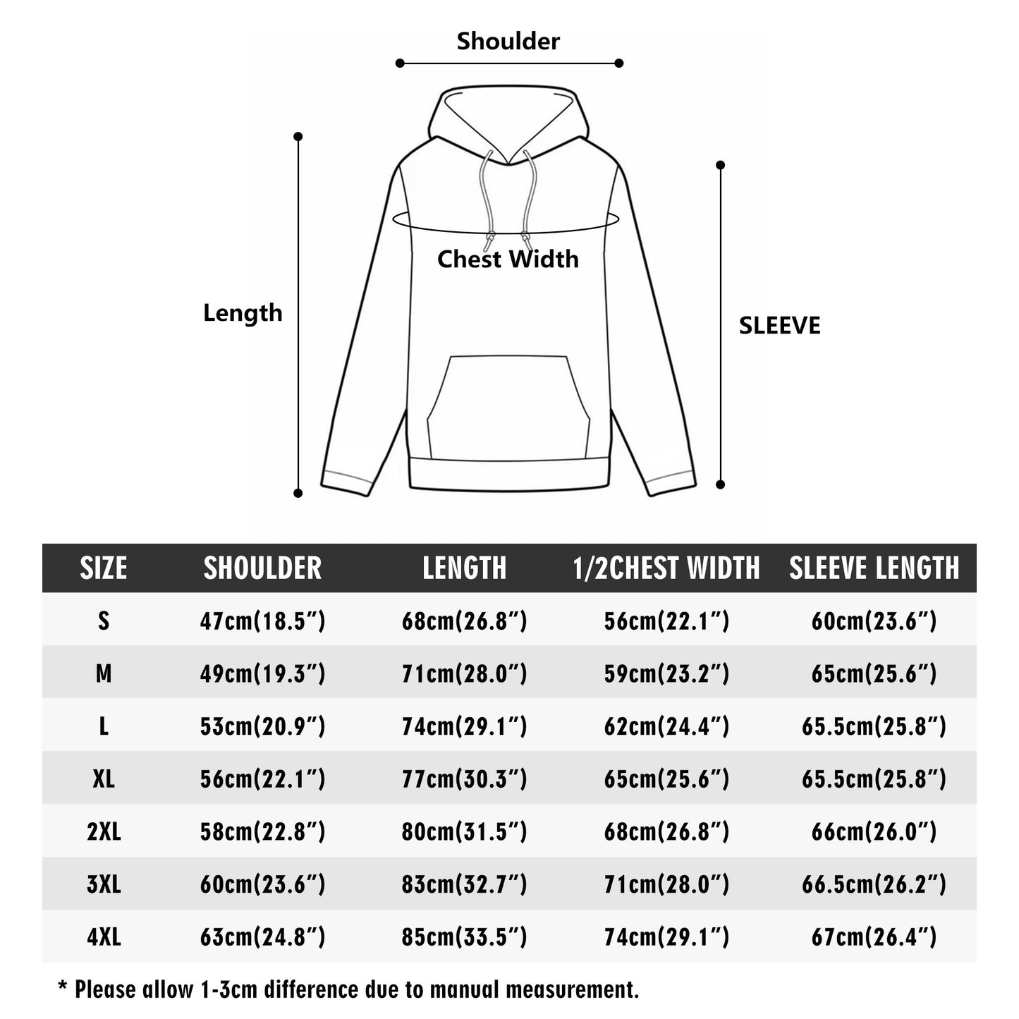 Mens Lightweight All Over Printing Hoodie Sweatshirt