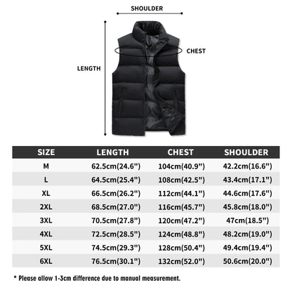 Warm Stand Collar Zip Up Puffer Vest Saint Castle