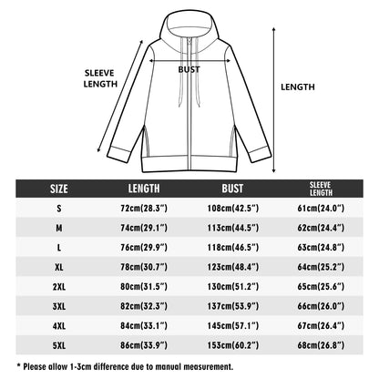 Adult Full Zip Turtleneck Hoodie Streetwear