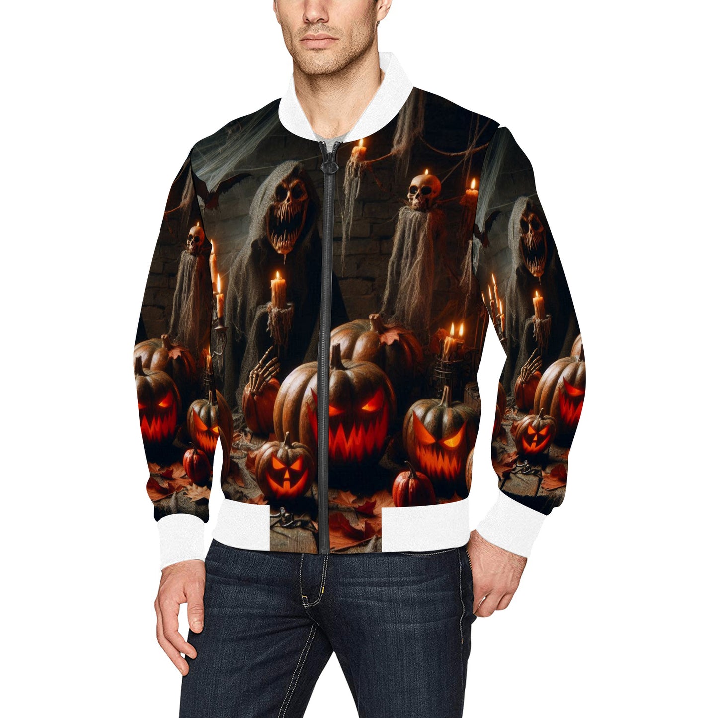 Men's All Over Print Bomber Jacket (Model H31)