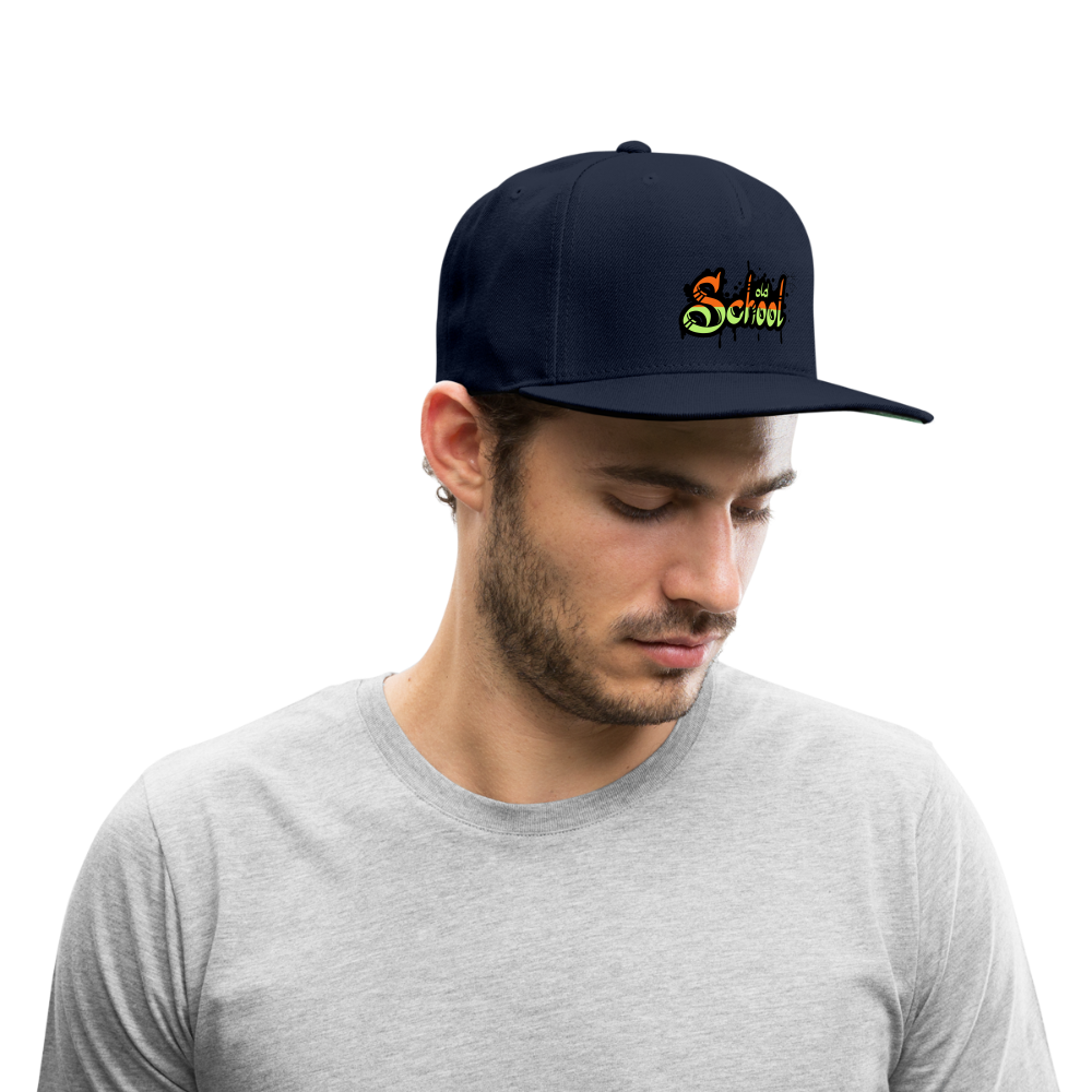 Snapback Baseball Cap - navy