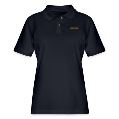 Women's Pique Polo Shirt St.Castle - midnight navy