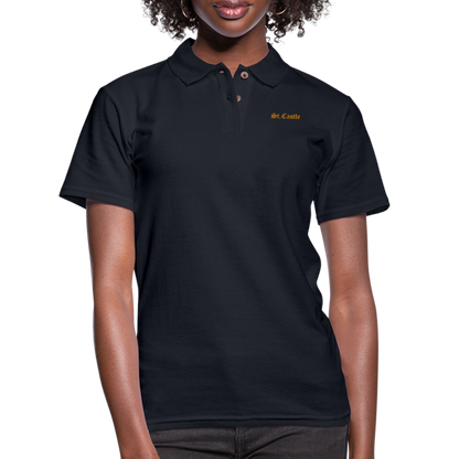 Women's Pique Polo Shirt St.Castle - midnight navy