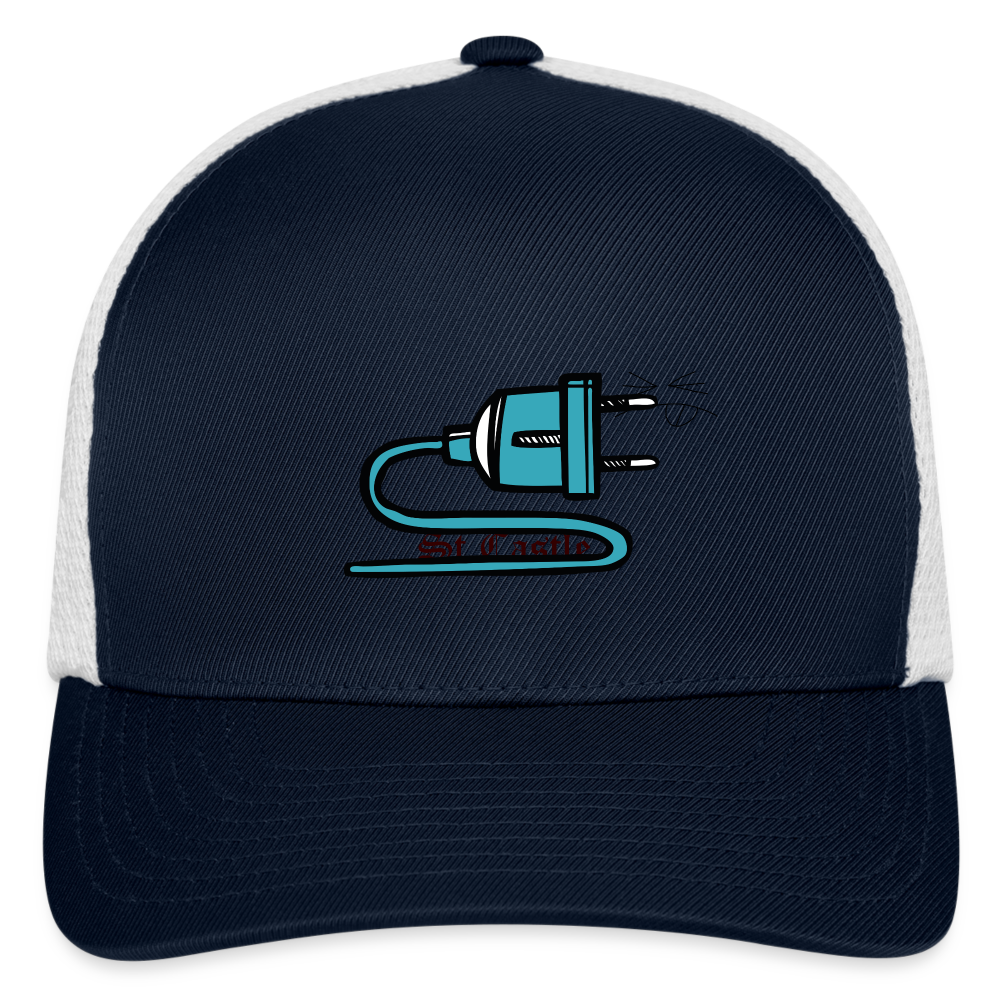 Flexfit Fitted Baseball Cap - navy/white