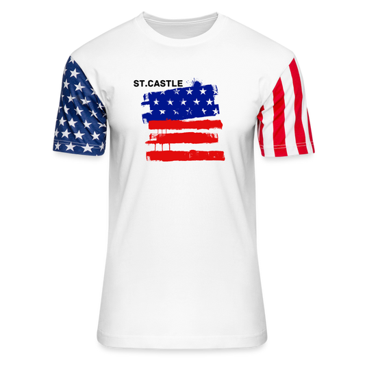 Adult Stars & Stripes T-Shirt | LAT Code Five™ 3976 - white